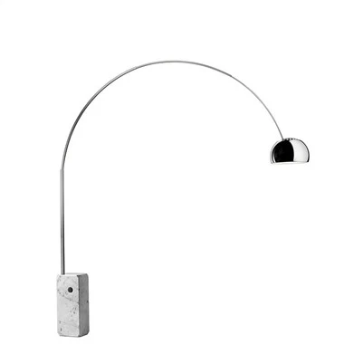 Rybárska mramorová podlahová lampa v severskom dizajne