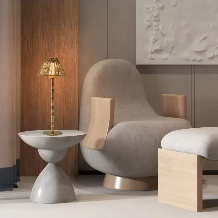 Rechargeable Rattan Table Lamp with Remote control Function